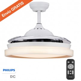 Ventilador de techo LED Bliss níquel silencioso con aspas Abatibles Philips